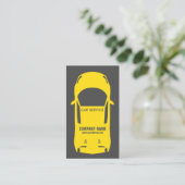 Automotive Service Yellow Car Model Grey Card (Standing Front)