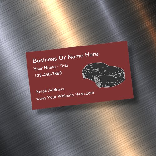 Automotive Services Car Theme Business Card Magnet