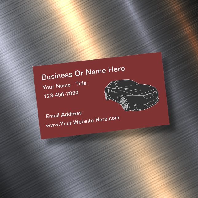 Automotive Services Car Theme Business Card Magnet (Creator Uploaded)