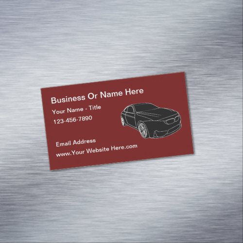 Automotive Services Car Theme Business Card Magnet