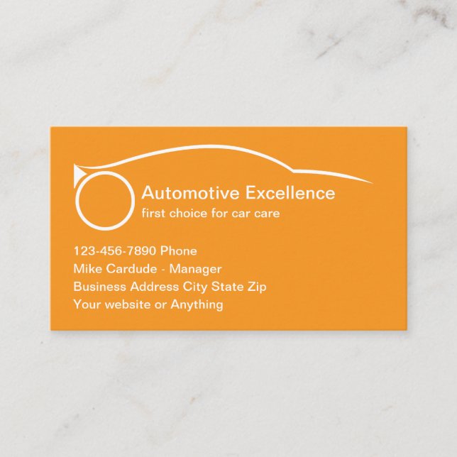 Automotive Services Cool Business Cards (Front)