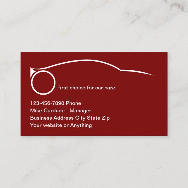 Automotive Services Cool Business Cards (Front)