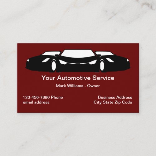 Automotive Services Modern Business Cards