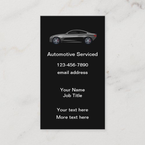 Automotive Services Modern Vertical  Business Card