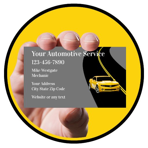 Customizable Automotive Services Roadway Theme Business Card