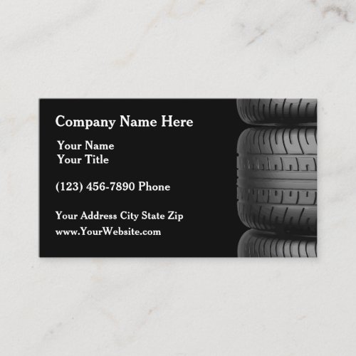 Automotive Services Tire Tread Design Business Card