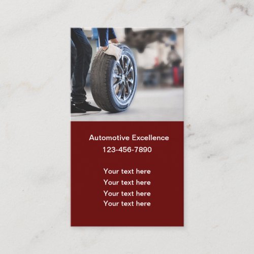 Automotive Services Vertical Business Cards