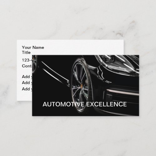 Automotive Sleek Modern Business Cards