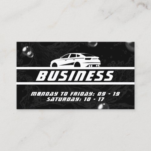 Automotive splash bubbles business card