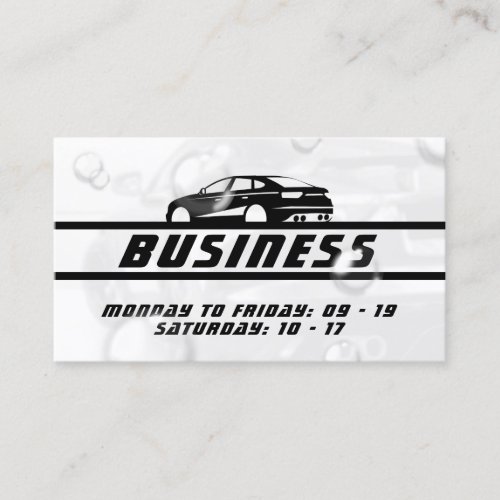 Automotive splash bubbles business card