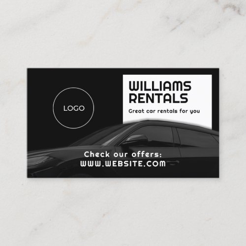 Automotive style elegant black business card