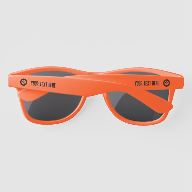 Automotive sunglasses with custom car tire logo (Back)