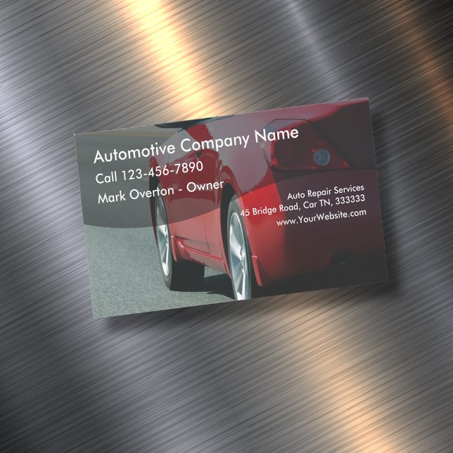 Automotive Theme Business Card Magnet (Creator Uploaded)