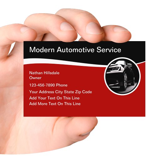 Automotive Theme Business Cards Modern