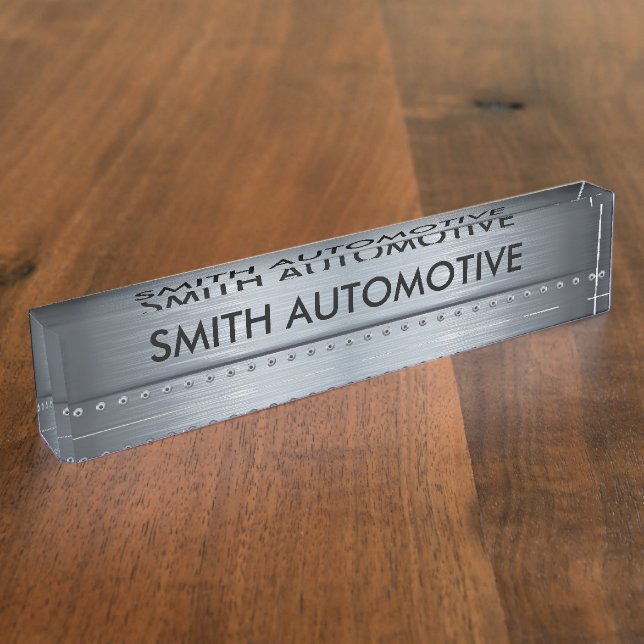 Automotive Theme Desk Plaque Nameplate (Side)