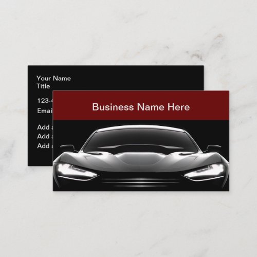 Automotive Theme Modern Business Cards