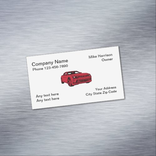 Automotive Theme Simple design Magnetic Business Card