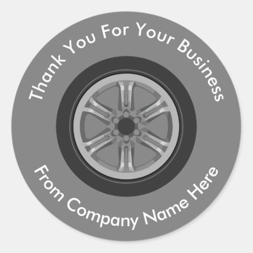 Automotive Theme Thank you Stickers