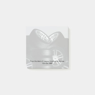 Automotive Theme Tire Graphic Sticky Notepads