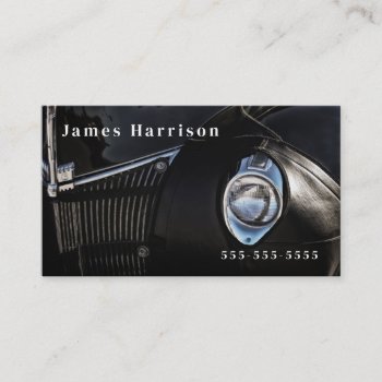 Automotive Themed Leather Chaps Classic Car Business Card by SalonOfArt at Zazzle