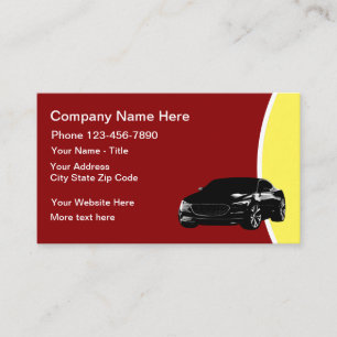 Automotive Themed Modern Layout Business Card