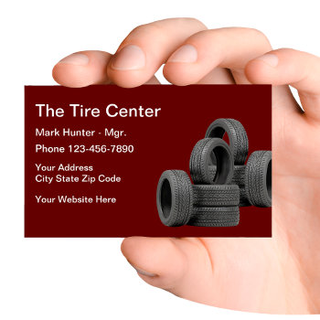Automotive Tire Center Simple Design Business Card by Luckyturtle at Zazzle
