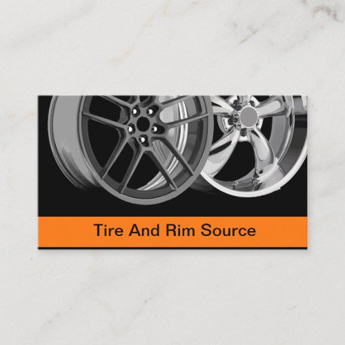 Automotive Tire Rims Auto Supplies Business Card