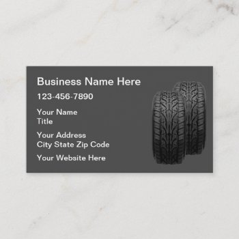 Automotive Tire Theme Business Cards by Luckyturtle at Zazzle