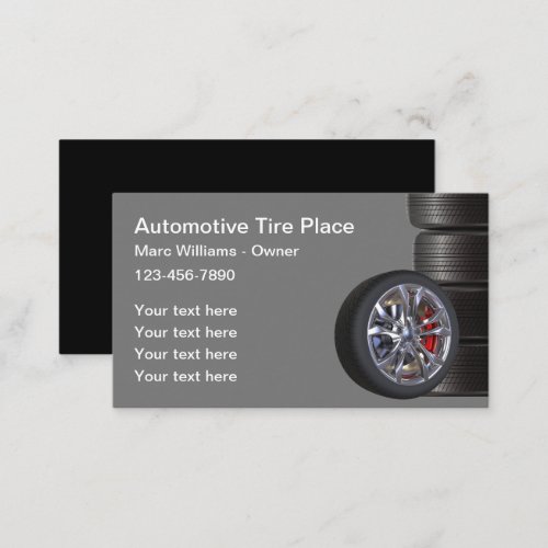 Automotive Tire Theme Roadside Assistance Business Card