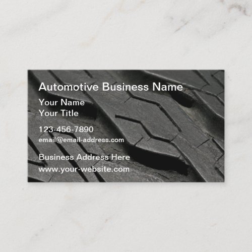 Automotive Tire Tread Business Card Template