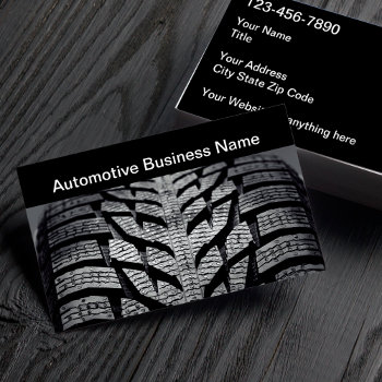 Automotive Tire Tread Theme Business Card by Luckyturtle at Zazzle