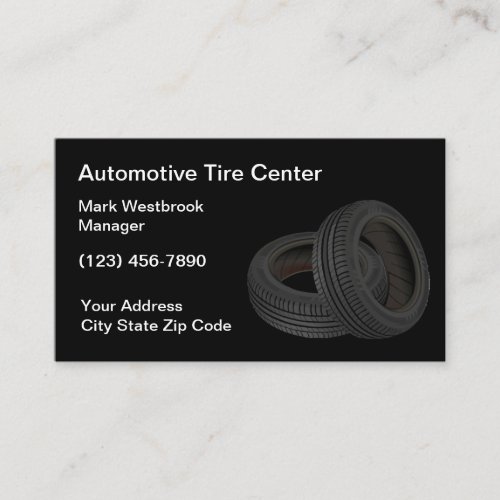 Automotive Tires Theme Business Cards