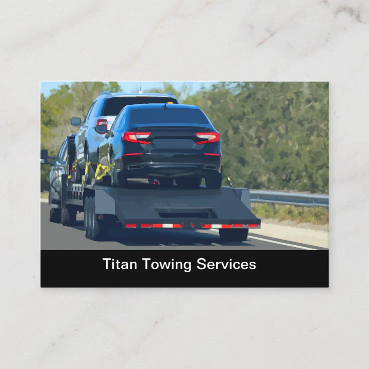 Automotive Tow Truck Roadside Business Cards Zazzle