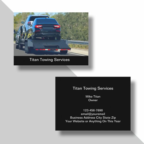 Automotive Tow Truck Roadside Business Cards