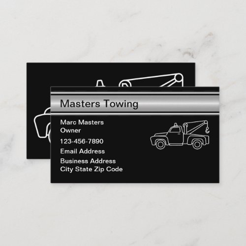 Automotive Towing Service Simple Business Cards