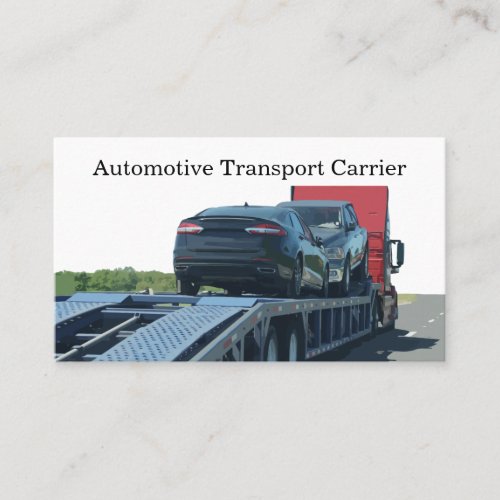 Automotive Transport Car Carrier Business Card