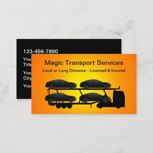 Automotive Transport Vehicle Driver Business Card