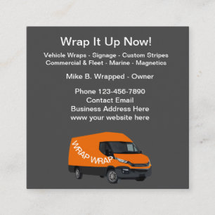 Automotive Vehicle Car Wraps Business Cards