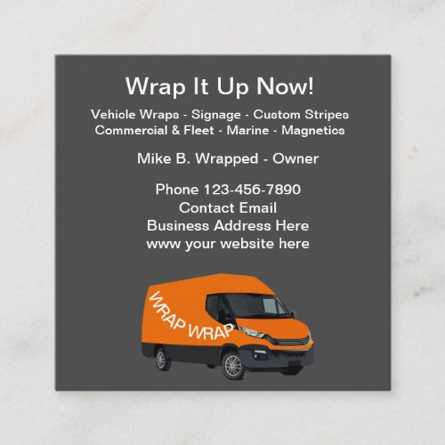 Automotive Vehicle Car Wraps Business Cards