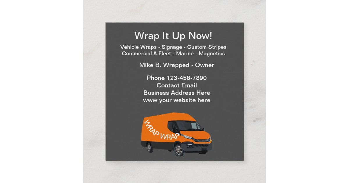 Automotive Vehicle Car Wraps Business Cards Zazzle