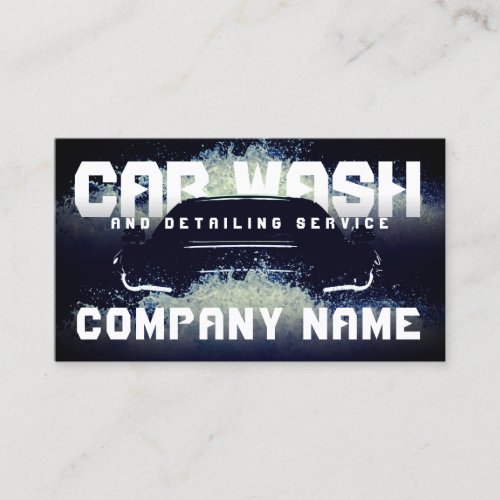 Automotive wash waves  business card