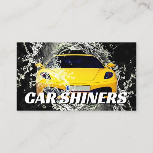 Automotive water splash sports car business card