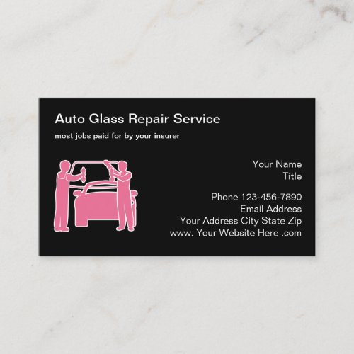 Automotive Window Repair and Solar Business Cards