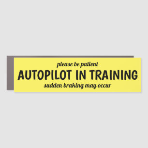 Autopilot -- Car Bumper Magnet -- 3" X 11"