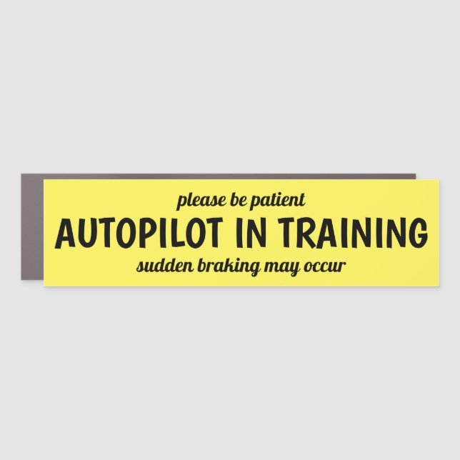 Autopilot -- Car Bumper Magnet -- 3" X 11" (Front)