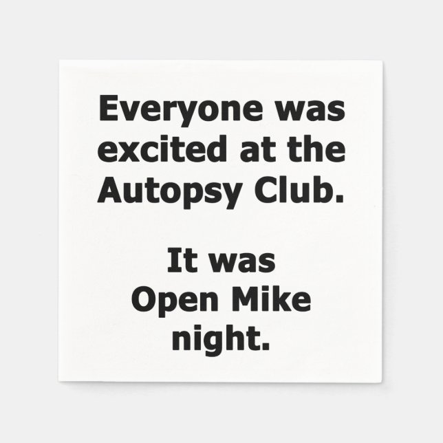 Autopsy Club Napkins (Front)