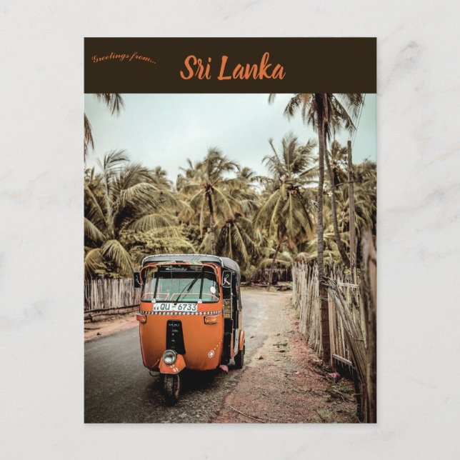 Autorickshaw in Kudawa Sri Lanka Postcard (Front)