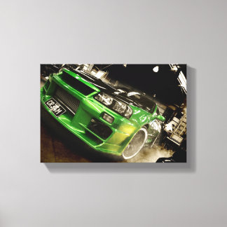 Autosalon Skyline R34 Canvas Print