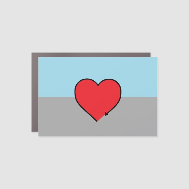 Autosexual Pride Flag and Symbol Car Magnet (Front)