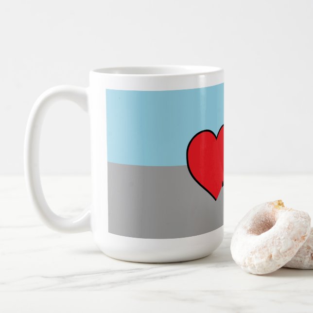 Autosexual Pride Flag and Symbol Coffee Mug (With Donut)